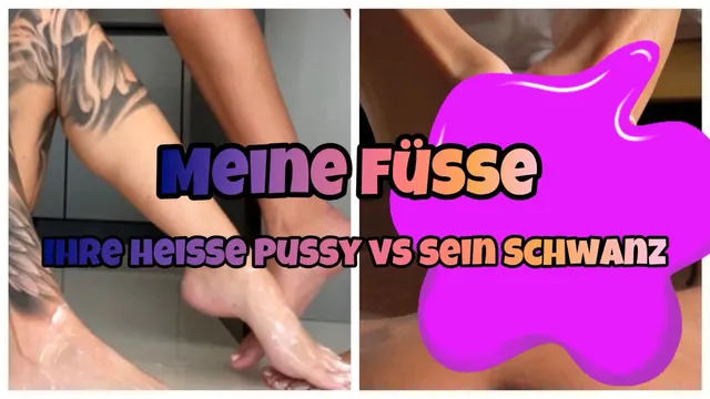 Meine Füße gegen meine Muschi, wer macht ihn schneller verrückt