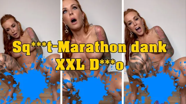 Squirt Marathon mit XXL Dildo, ich spritz ab wie verrückt