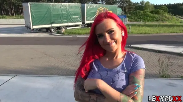 Fremder Parkplatz, Creampie ohne Gummi